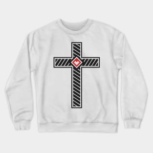 Cross of Jesus Christ with a heart in the center Crewneck Sweatshirt